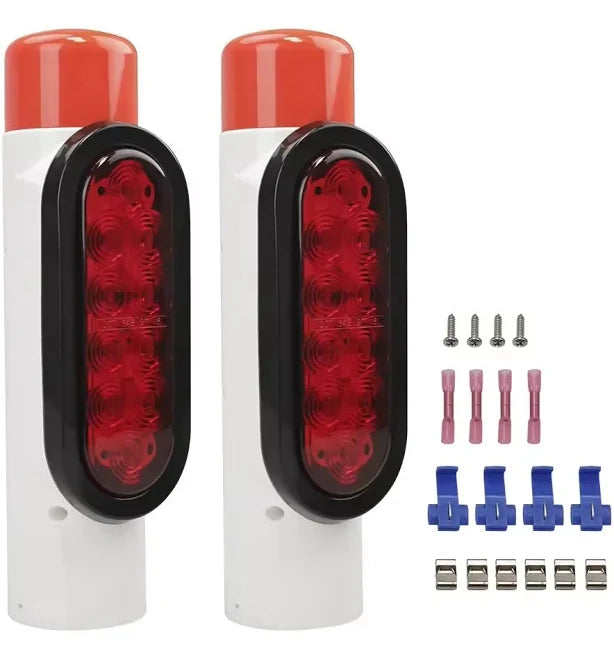 Boat Trailer Guide on Post Pipe Guide Light Set LED Submersible DOT EZ install (A)