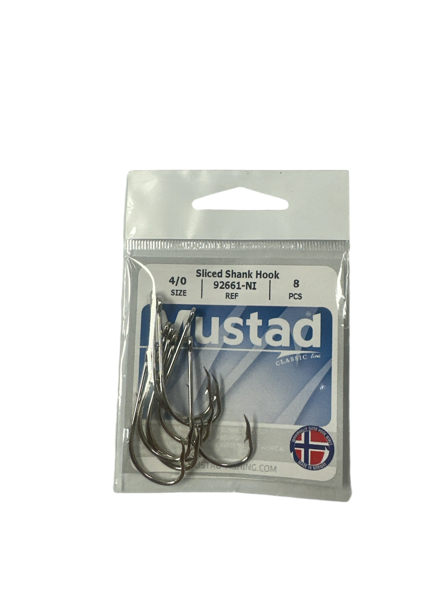 Mustad 92661NI Sliced Shank Hook | Long Shank Forged Nickle