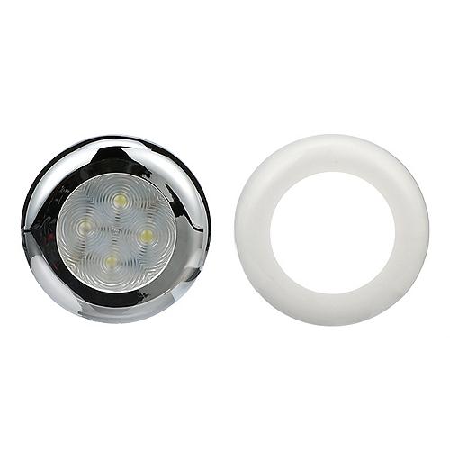 Seachoice LED Courtesy Interior Light Chrome/White Bezel, White LED