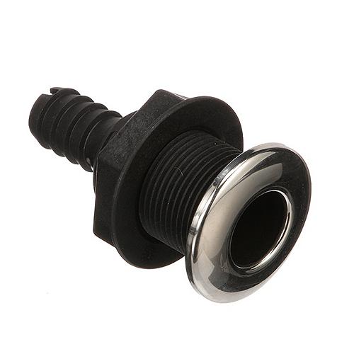Seachoice Covered Thru-Hull Fitting w/ Stainless-Steel Flange