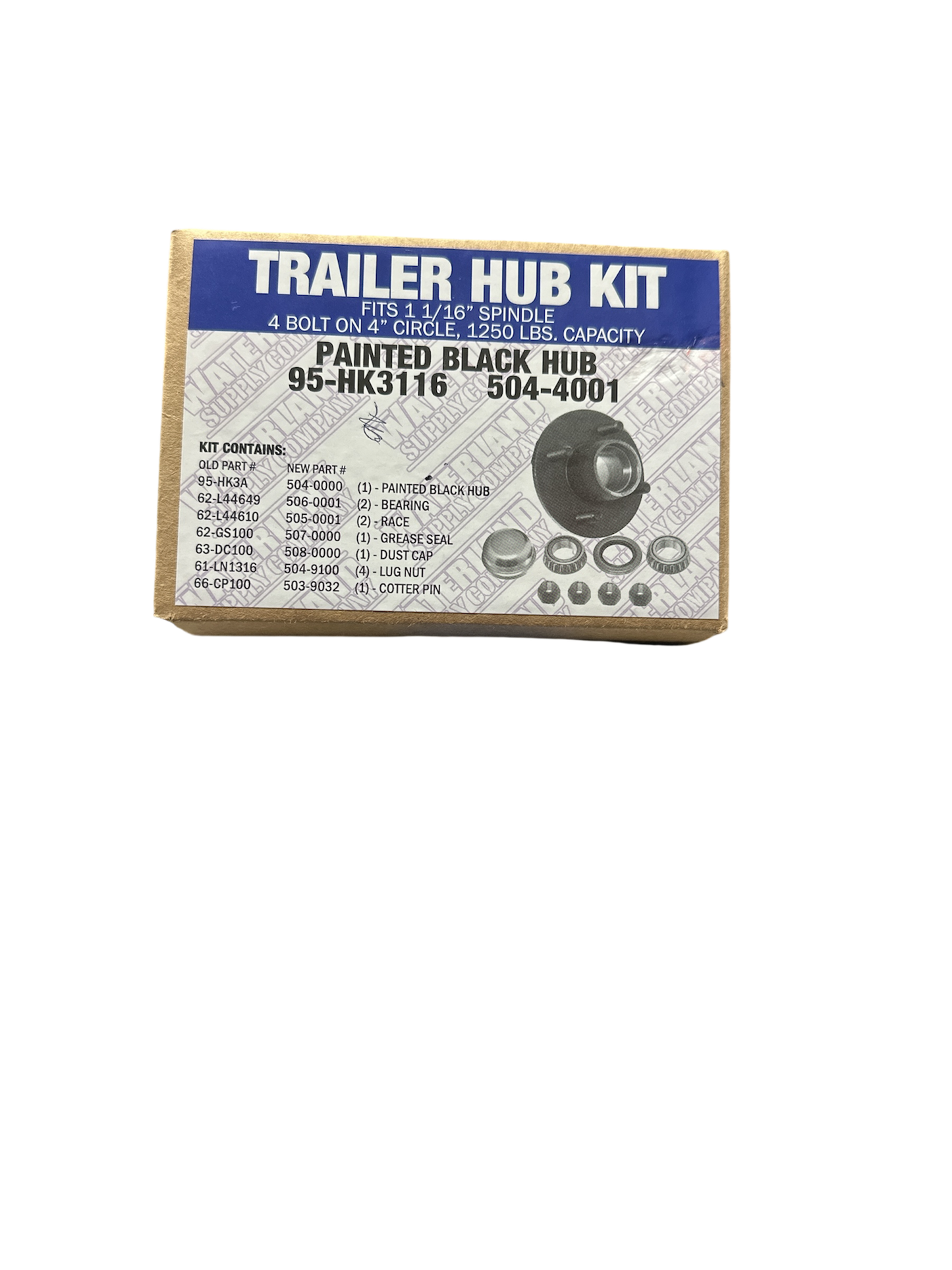 Trailer Hub Kit 4 Bolts