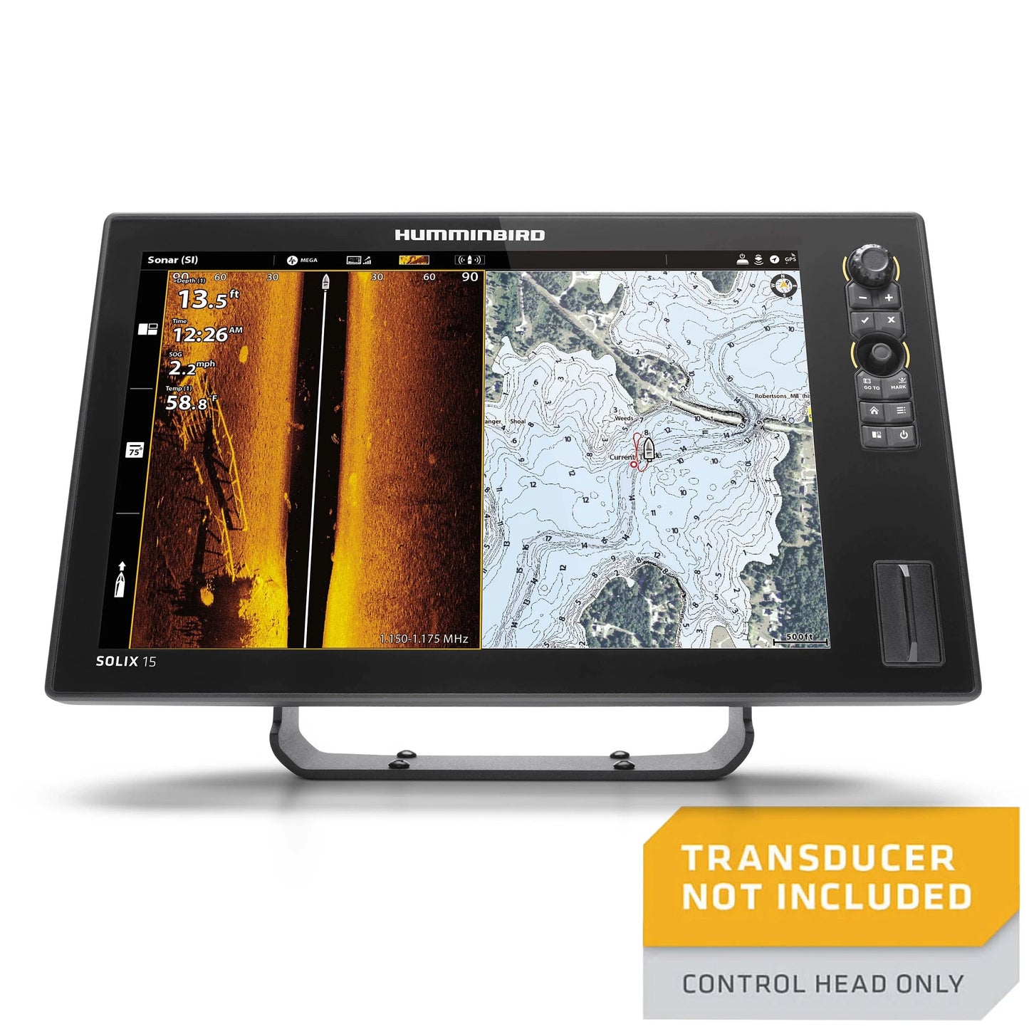 SOLIX 15 MEGA SI+ GPS G3 (15.4” DIAGONAL) Control Head Only - Transducer Not Included