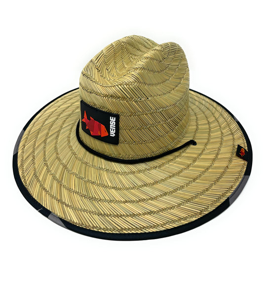 VENSE Sunrise Lifeguard Straw Hat Rubber Patch