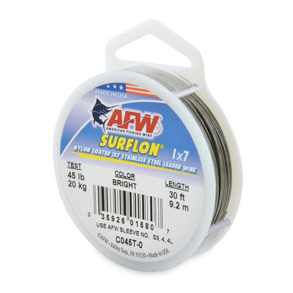 AFW Surflon - Nylon Coated 1x7 Stainless Steel Leader Wire