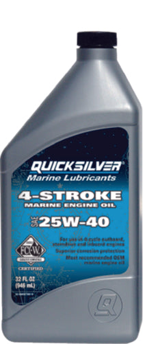 Quicksilver 4-Stroke FC-W Mineral Formulation Outboard Motor Oil 25W-40