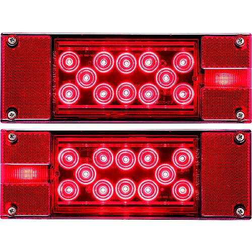 Optronics LED Waterproof Over 80" Trailer Light Set - Includes STL16RB STL17R & Mounting Hardware
