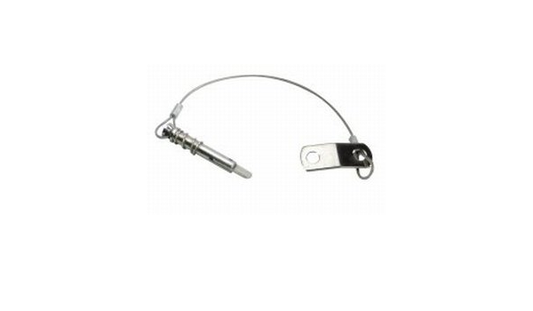 White Cap Quick Release Pins PIN WITH FLIP TAB AND SPRING