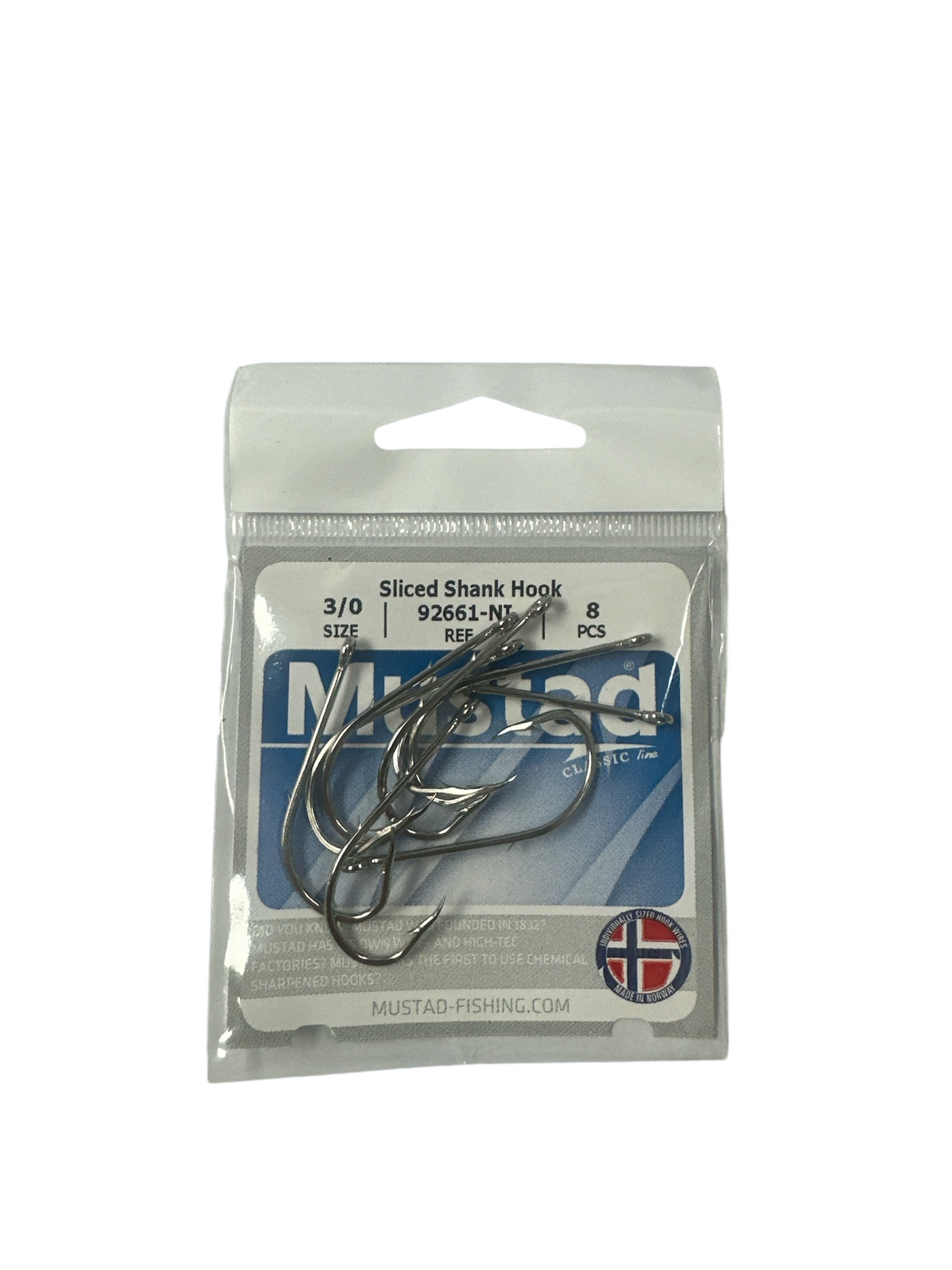 Mustad 92661NI Sliced Shank Hook | Long Shank Forged Nickle
