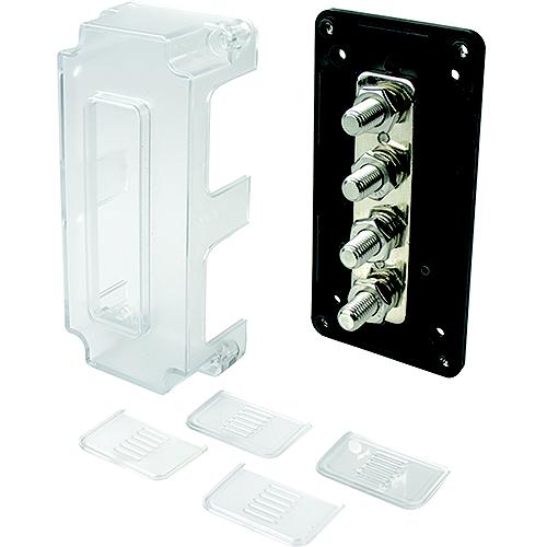 SeaDog 4266913 Buss Bar w/ Cover, 4 Terminals