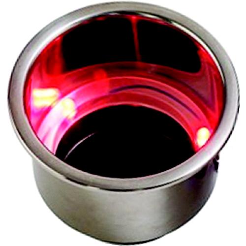 LED Flush Mount Combo Drink Holder W/Drain Fitting