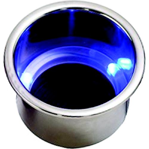 LED Flush Mount Combo Drink Holder W/Drain Fitting