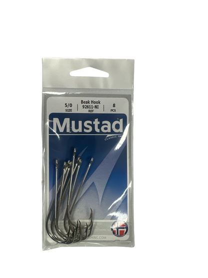 Mustad 92611NI Beak Hook | X Long Shank Reversed