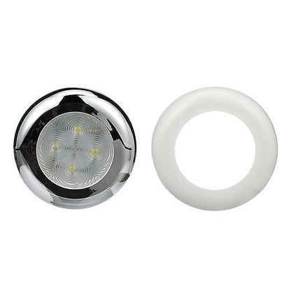 Seachoice LED Courtesy Interior Light Chrome/White Bezel, White LED