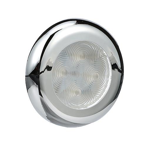 Seachoice LED Courtesy Interior Light Chrome/White Bezel, White LED