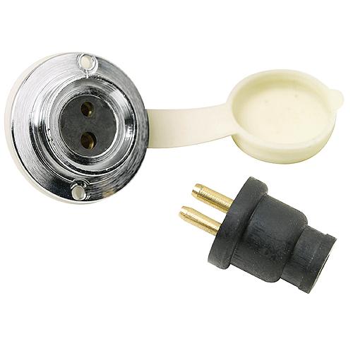Seachoice-Deck Connector With Two Pin Double Contact Socket and Plug