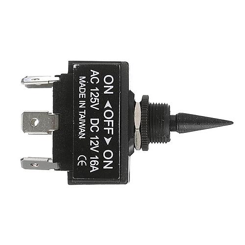 Seachoice-3 Position Toggle Switch, Black Plastic Paddle On/Off/On
