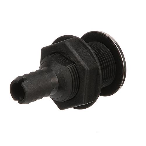 Seachoice Covered Thru-Hull Fitting w/ Stainless-Steel Flange