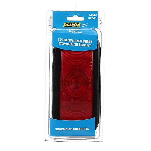Seachoice 52931 3-Function Sealed Oval Flush-Mount Tail Light