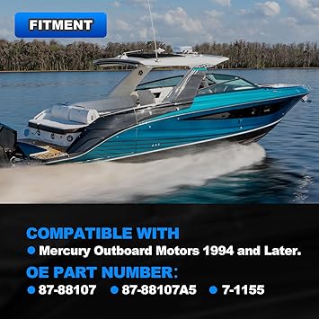 Boat Ignition Switch with 2 Keys 6 Wire Connectors Compatible with Mercury Outboard Motor Key Push Choke Ignition