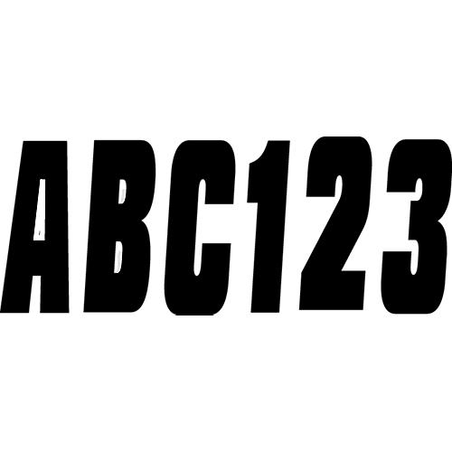 Hardline Series 350 Registration Letter Kit, Solid Color Font (Includes 4 Sets of 3" A-Z, 0-9)