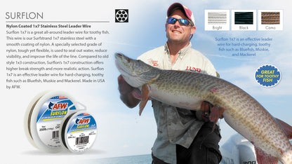 AFW Surflon - Nylon Coated 1x7 Stainless Steel Leader Wire