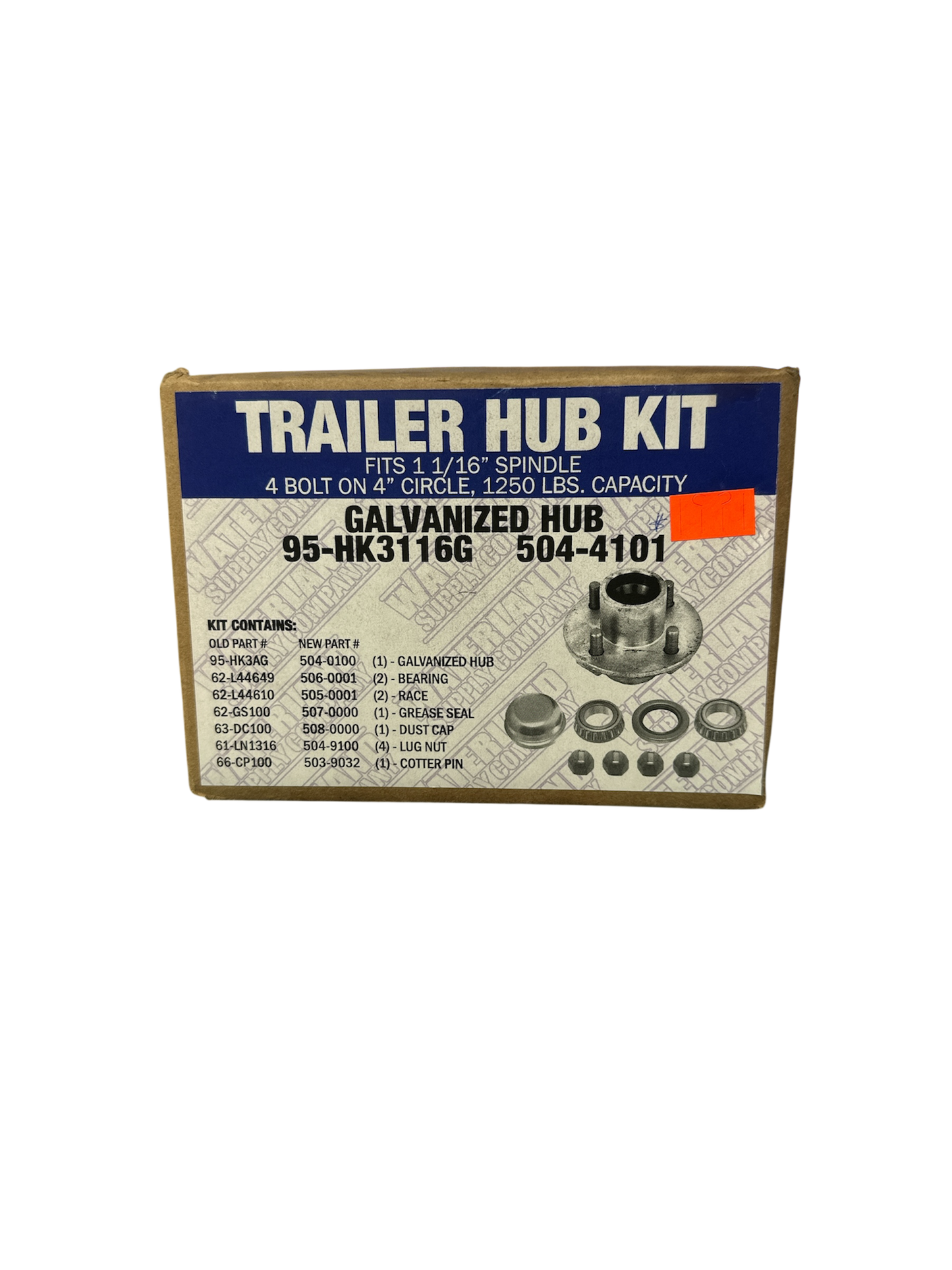 Trailer Hub Kit 4 Bolts