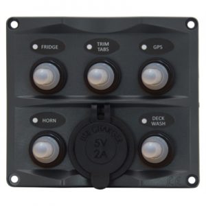 Marpac-Toggle Switch Panel with Dual Port USB Charger