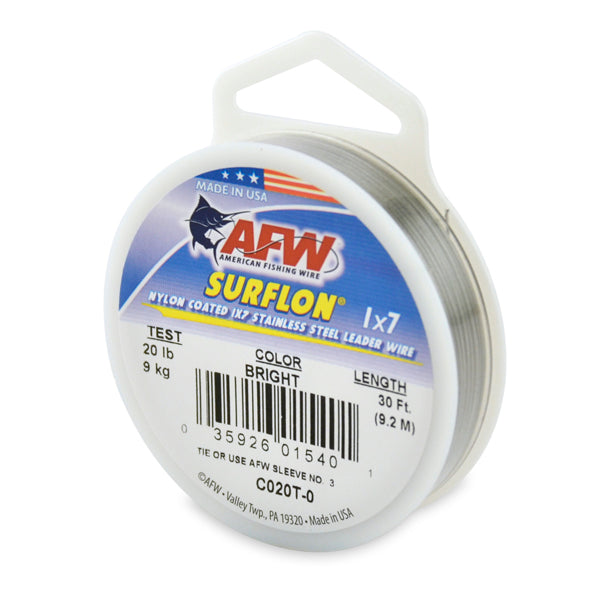 AFW Surflon - Nylon Coated 1x7 Stainless Steel Leader Wire