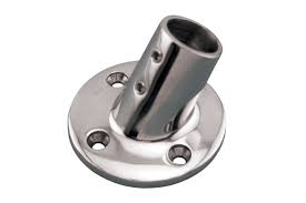 Marpac Cast Stainless Steel Rail Fitting - Round Base