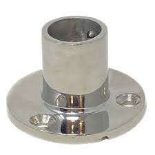 Marpac Cast Stainless Steel Rail Fitting - Round Base
