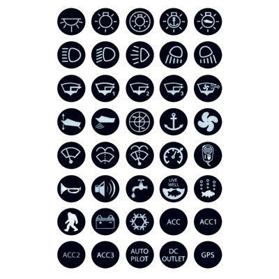 Marpac-L.E.D. 40 label kit for Button Switches