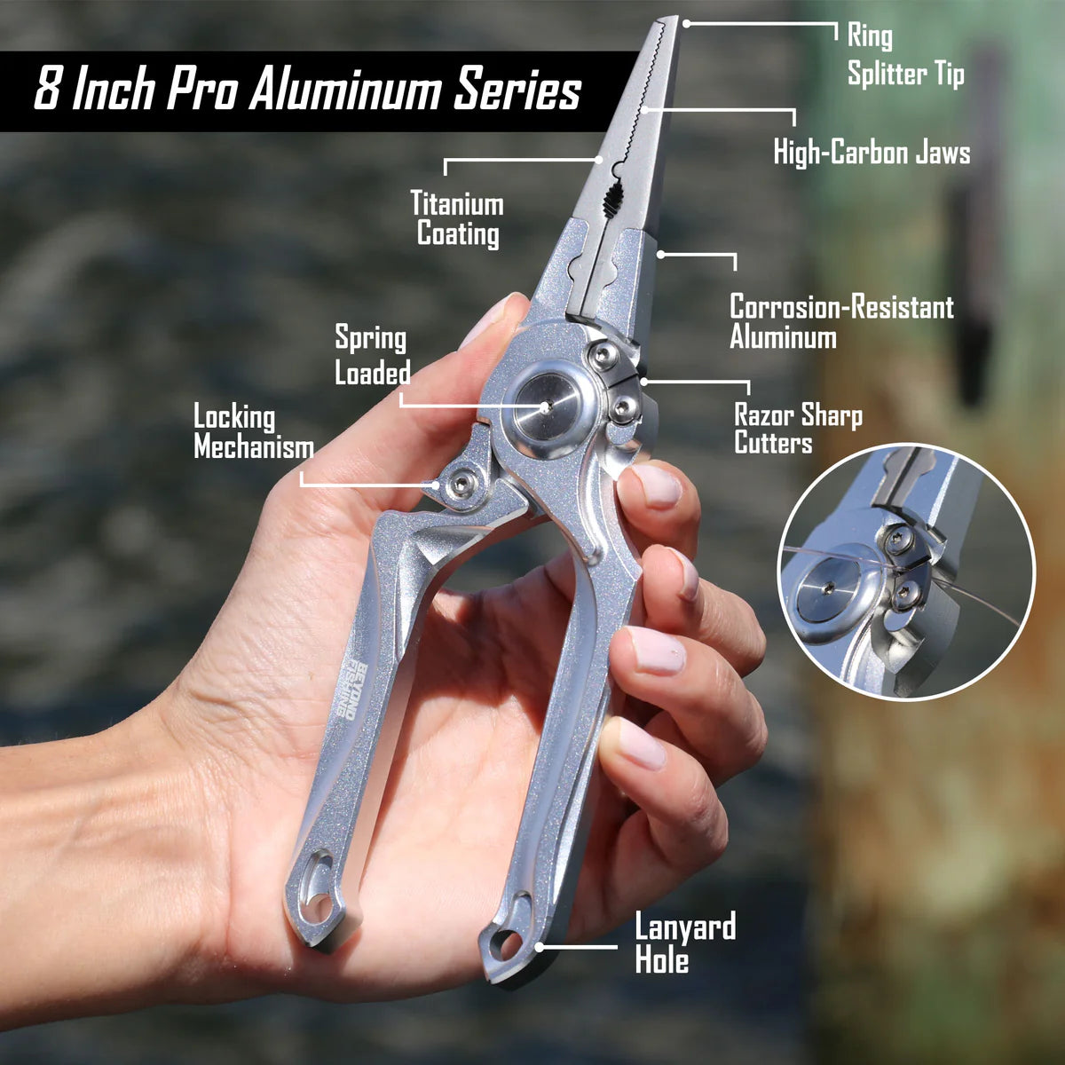 Beyond Braid - pro Aluminum Series 8" inch Pliers