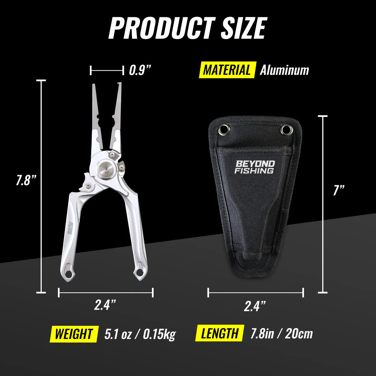 Beyond Braid - pro Aluminum Series 8" inch Pliers